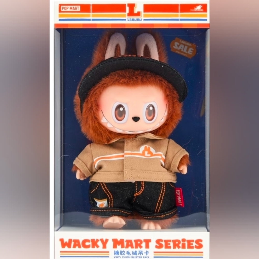 POP MART Wacky Mart Series Naughty Cashier Plush Pendant.